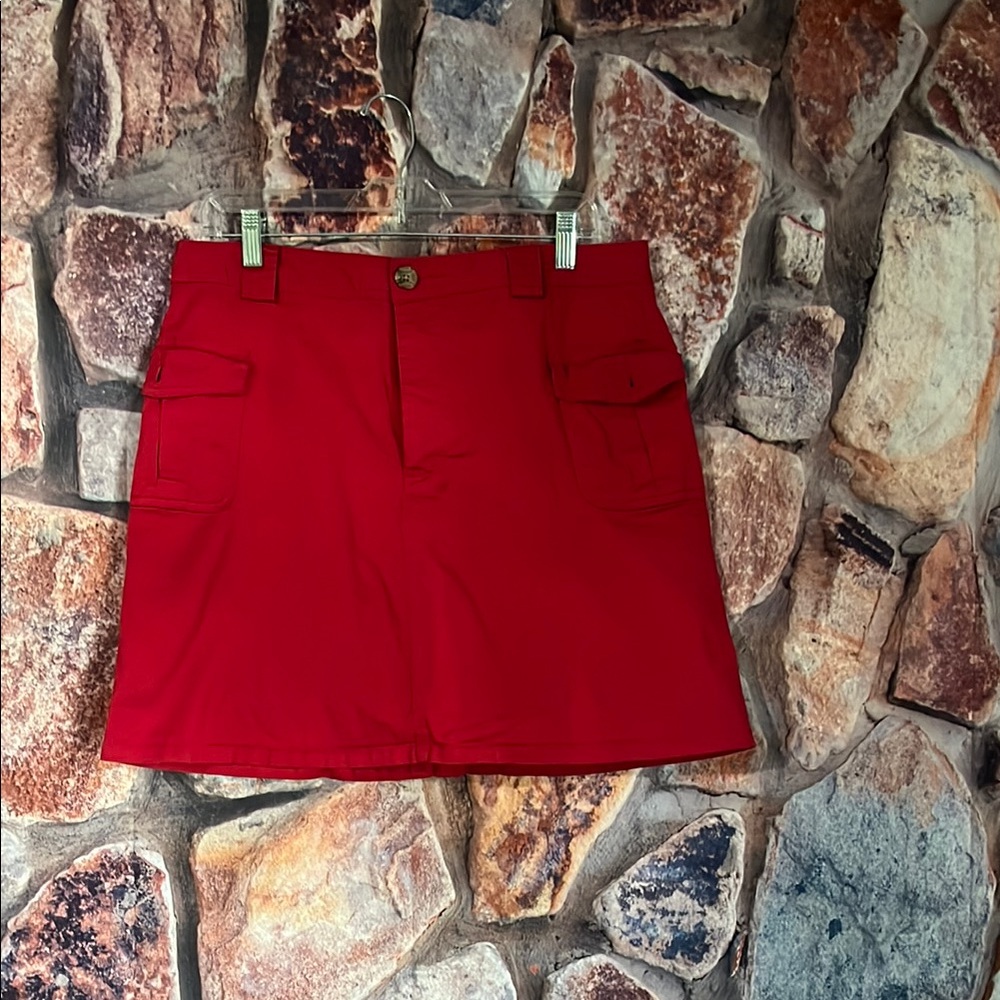 Red skort with pockets